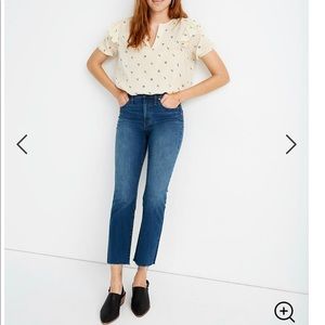 Madewell Cali Demi boot cropped jeans size 28